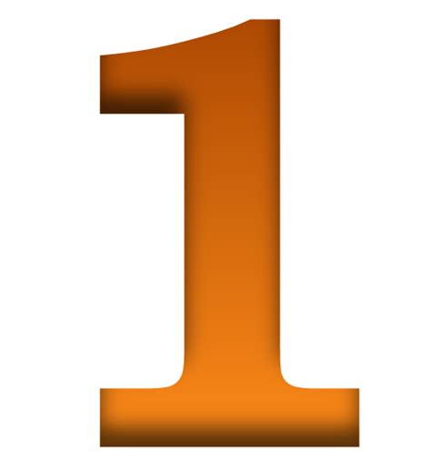 Number 1 Clipart Orange Number 1 Orange Transparent Free For Download