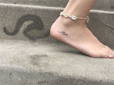Ocean Wave Tattoo Foot