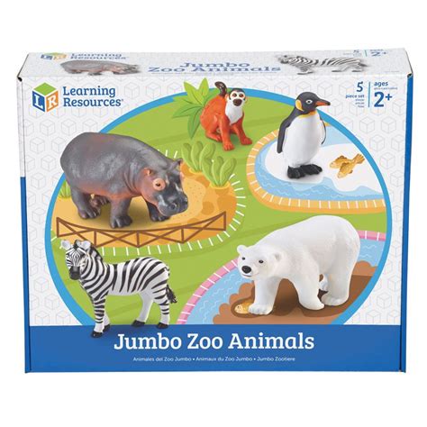Jumbo Zoo Animals 5set