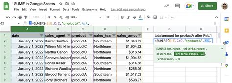 Sumif Sumifs In Google Sheets Formula Examples Layer Blog