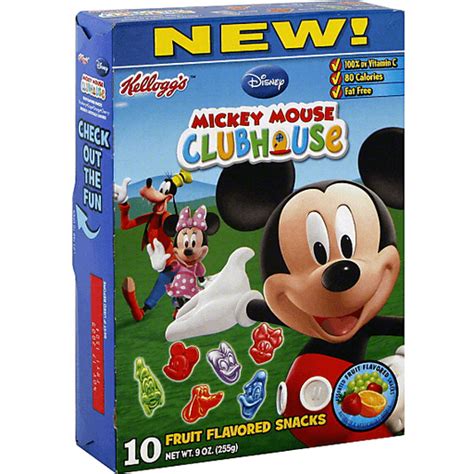 Kelloggs Snacks Assorted Fruit Flavored Mickey Mouse Clubhouse