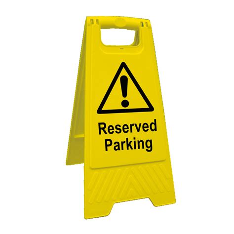 Reserved Parking Yellow A Board Sign Cestrian Signs