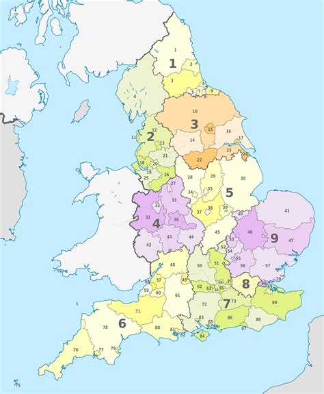 The Picture Above Shows All Of The Counties In England Each Of The