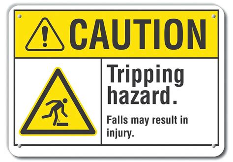 Slip Trip And Fall Hazard Signs And Labels Grainger Industrial Supply