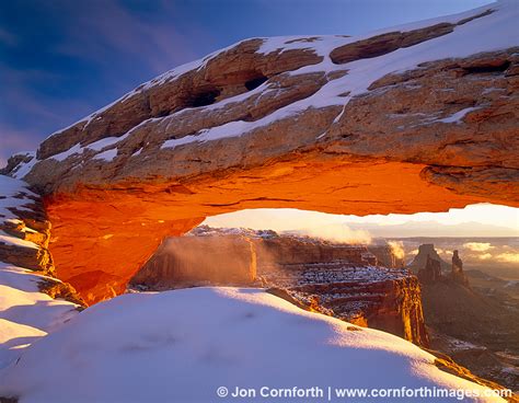 Mesa Arch Snowy Sunrise 2 Photo Picture Print Cornforth Images