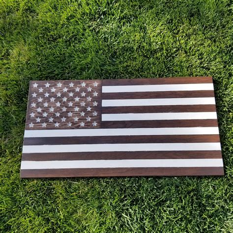 Buy Hand Made Wood Carved American Flag Sign Made To Order From Big