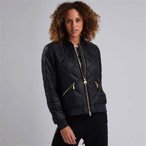 Womens Sideline Quilted Bomber Jacket Barbour International