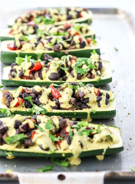 Kale, whole wheat flour, and almond flour just gave this old vegetarian standby a seriously healthy upgrade. Vegan Stuffed Zucchini Recipe | Detoxinista