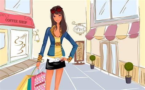 Shopping Women Wallpapers Wallpaper Cave