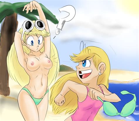 Rule 34 Armpits Arms Up Beach Bikini Blonde Hair Blue Eyes Breasts Female Female Only Leni