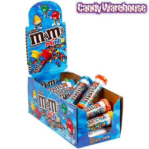 Mandms Minis Candy Tubes 24 Piece Box Candy Warehouse