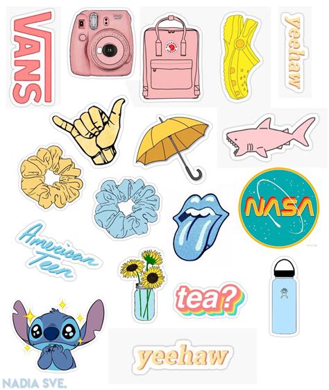 Pastel aesthetic free printable sticker collage