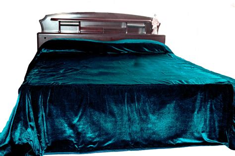 Luxury Teal Velvet Bedcover Couture Bed Linen In Luxe Velvet