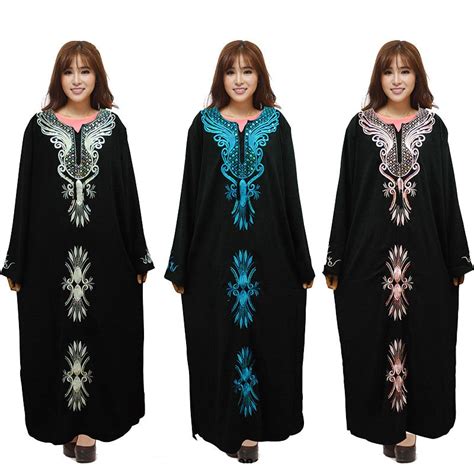 2016 Muslim Black Abaya Islamic Clothing For Women Fashion Plus Size