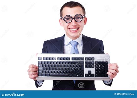 Computer Geek Nerd Stock Image Image Of Happy Laugh 32586993
