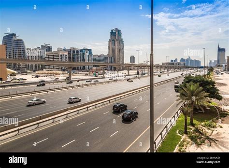 Dubai Sheikh Zayed Road Stock Photo Alamy
