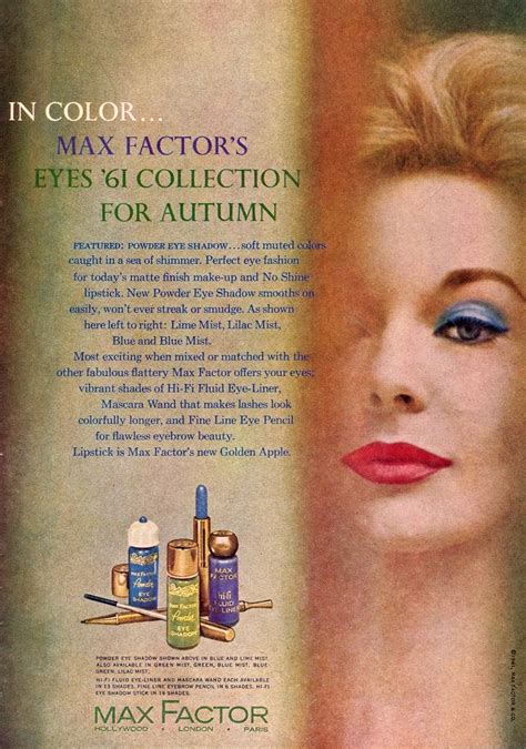 Beauty Ad Perfect Eyes Cosmetology Vintage Beauty Muted Colors