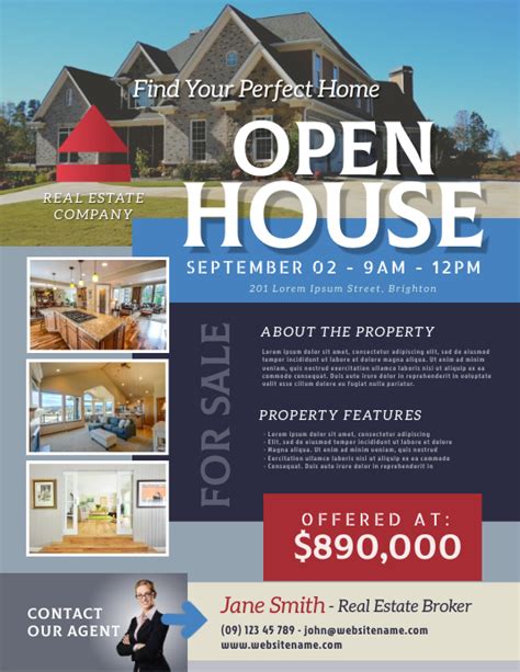 Real Estate Open House Flyer Templat Postermywall