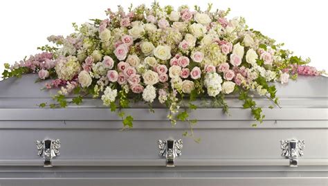 Pastel Pink Casket Cover Bradley Funeral Homes
