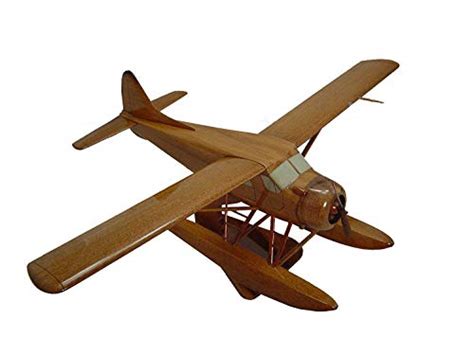 dhc2 on floats mahogany wood desktop aircraft model handmade products