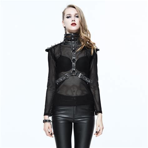 Steampunk Women Pu Leather Strap Collar Gothic Skeleton Corset Collar Sexy Rivet Corset Neck