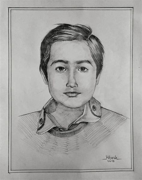 Portrait Of A Boy Pencil Sketch Sketches Male Sketch Portrait Boys