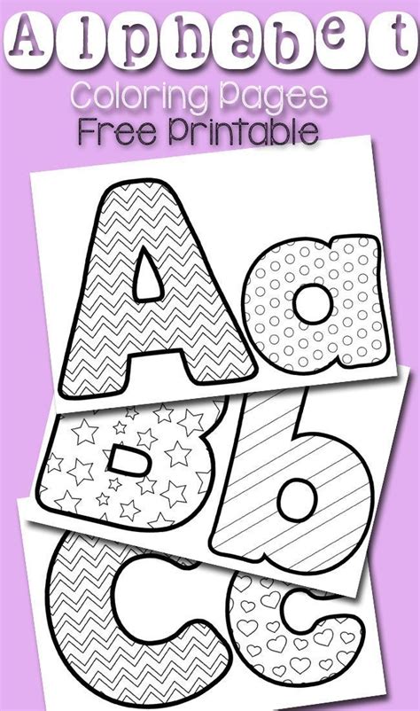 Alphabet Coloring Pages Free Printables Simple Alphabet To Put In Color