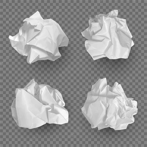 Premium Vector Crumpled Paper Balls Realistic Garbage Bad Idea