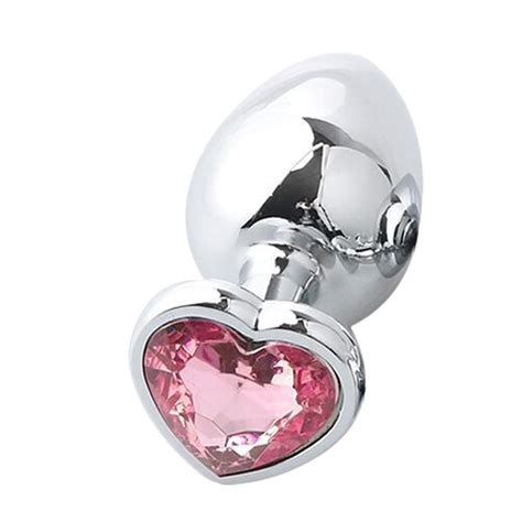 Pink Butt Toy Plug Anal Heart Jeweled Gem 3 Size Set New Ebay