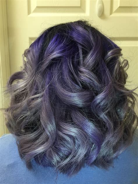 Purple Shadow Root Silver Hair Purple Hair Silver Hair Purple Grey Hair