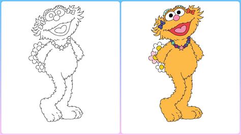 Zoe From Sesame Street Drawing