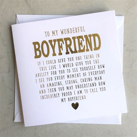 Boyfriend Birthday Card Boyfriend Card Birthday Card For Etsy Uk