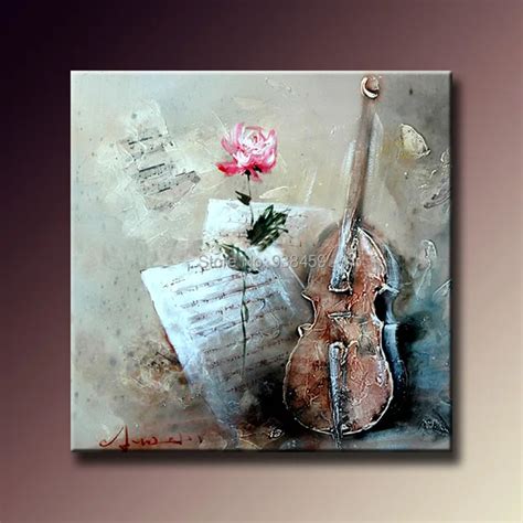 100 Hand Painted Paintings Abstract Violin Musical Instrument Oil