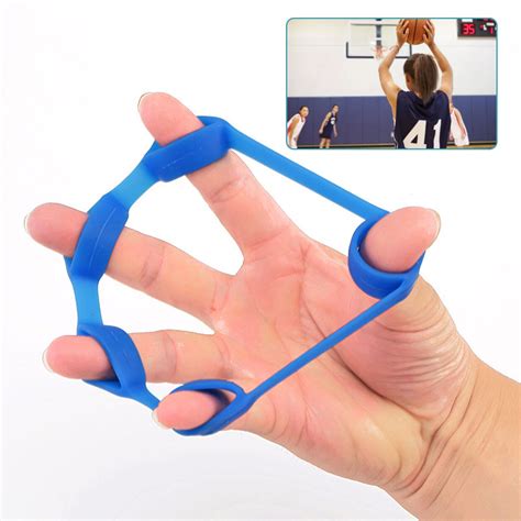 2pcs Finger Strength Trainer Silicone Hand Grips Tension Ring Light Blue 66lb Ebay