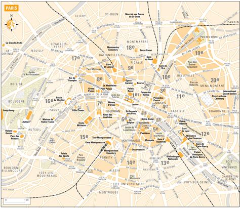 Street Map Of Paris France Printable World Map Printable Map Of