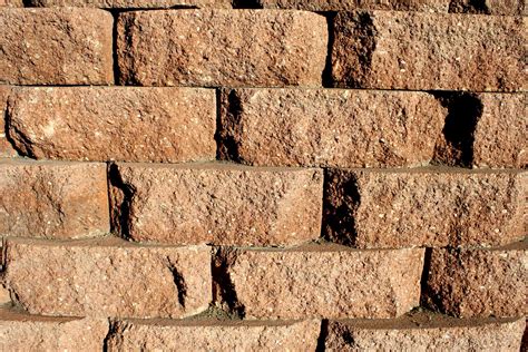 Free Picture Brown Brick Retaining Wall Texture