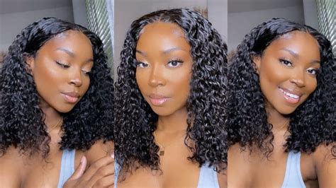 easiest wig ever installing a 5x5 closure water wave wig no bleach plucking glue ywigs