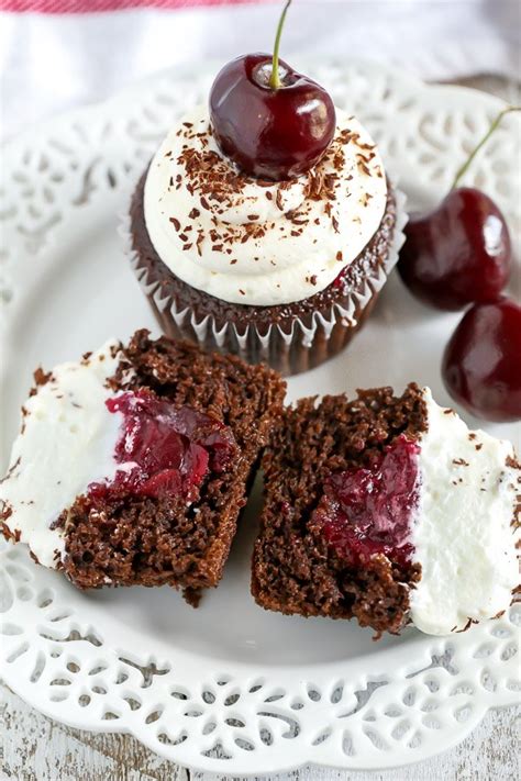 Cheesecake + lemon + grape juice + hazelnuts + forest berries. Black Forest Cupcakes in 2020 | Black forest cupcakes ...