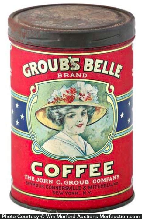 Belle espresso is one of our favorites in our coffee houses as it adds great balance when used with milk based drinks. Groub's Belle Coffee Can • Antique Advertising