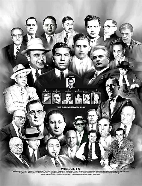 Mafia Bugsy Scarface Capone Gotti Lucky Meyer Lansky8 5x11 Photo Poster Picture Ebay