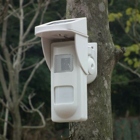 Outdoor Wireless Solar Dual Infrared Pir Sensor With 16 Voices Alert