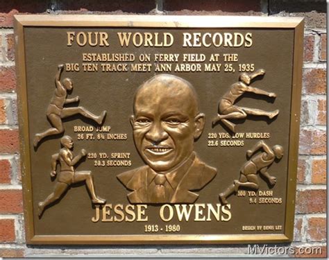 Michigan Plaque For Jesse Owens — Michigan Football History
