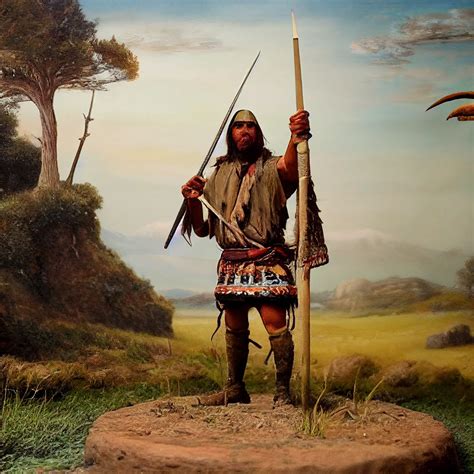 Diorama Of A Neolithic Hunter Shaman In A Museum Ai Art Gallery