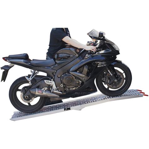 Black Aluminium Folding Motorcycle Loading Ramp Ramps And Stands