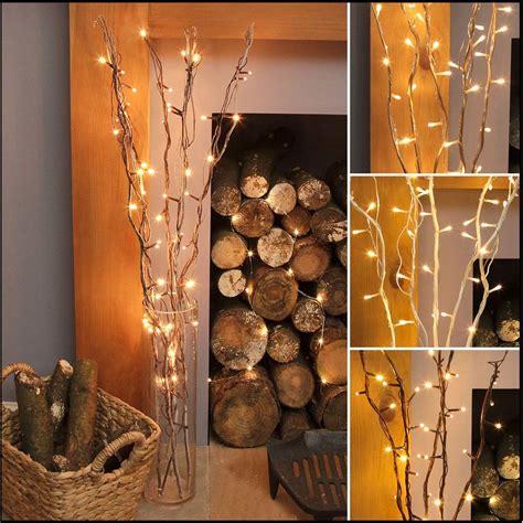 85 Cm Wooden Led Twig Lights Tree Branches Battery Operated Festive