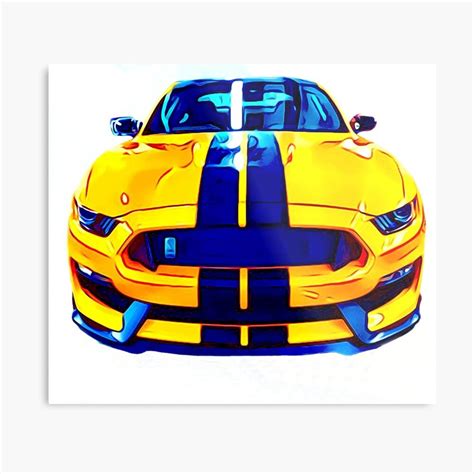 Yellow Sports Car Illustration Version 2 Metal Print By Aarondrong