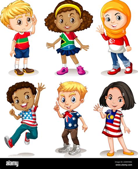 Children From Different Countries Stock Vector Image And Art Alamy