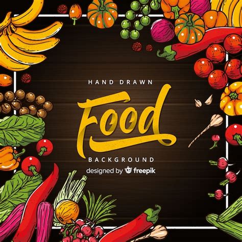 Free Vector Hand Drawn Food Background