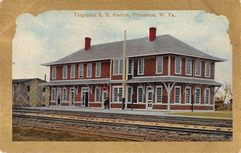 Princeton West Virginia Train Station Vintage Postcard Aa27311 Ebay