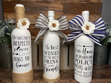 Wine Bottle Decor House Warming T Friends T Home Etsy Bottles Decoration Wine Bottle